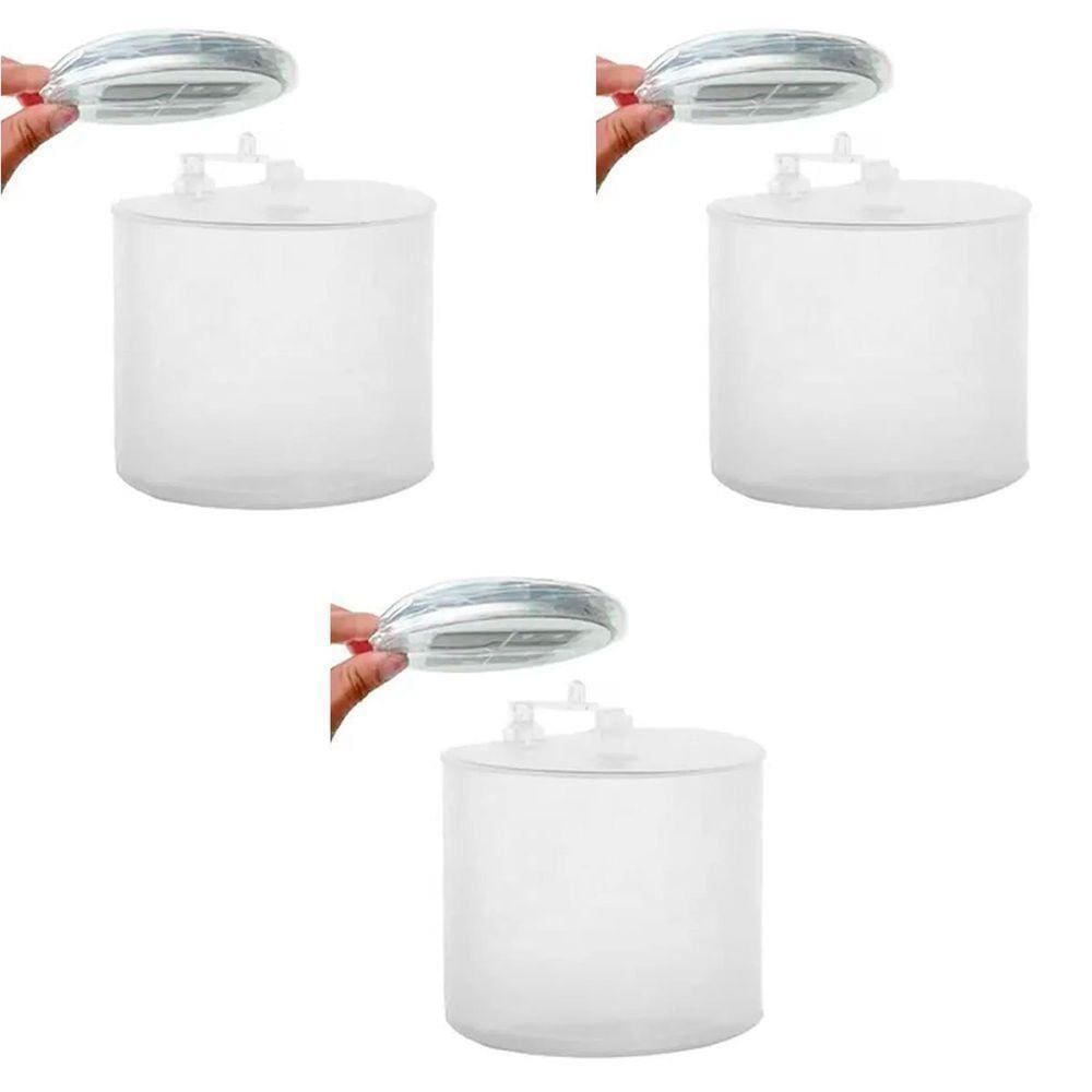 Kit 3 Luminária Solar Dobrável Portátil Flutuante Led Branco