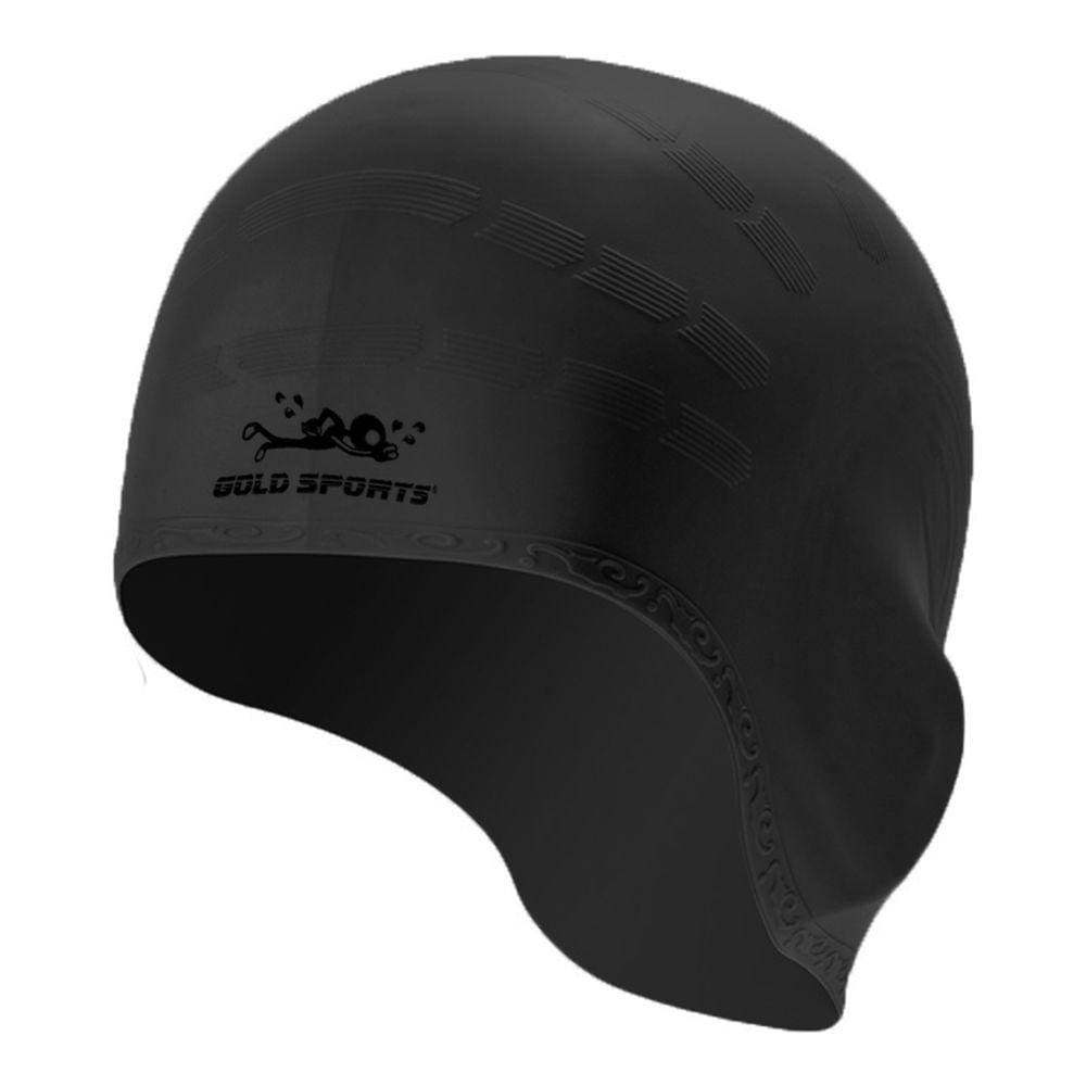 Touca De Natação Gold Sports Ergononico Ultra Confort De Silicone - Com Cobertura das Orelhas