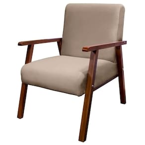 Poltrona Decorativa Bally Quarto de Menina Tecido Capuccino - WD Decor