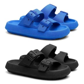 Kit 2 Chinelos Birken Nuvem Feminino Slide Tira Dupla Casual