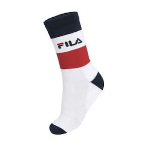 Meia Fila DNA 34 ao 38 Branco Marinho e Vermelho