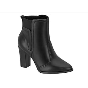 Bota cano Curto salto Bloco Beira Rio ultra conforto