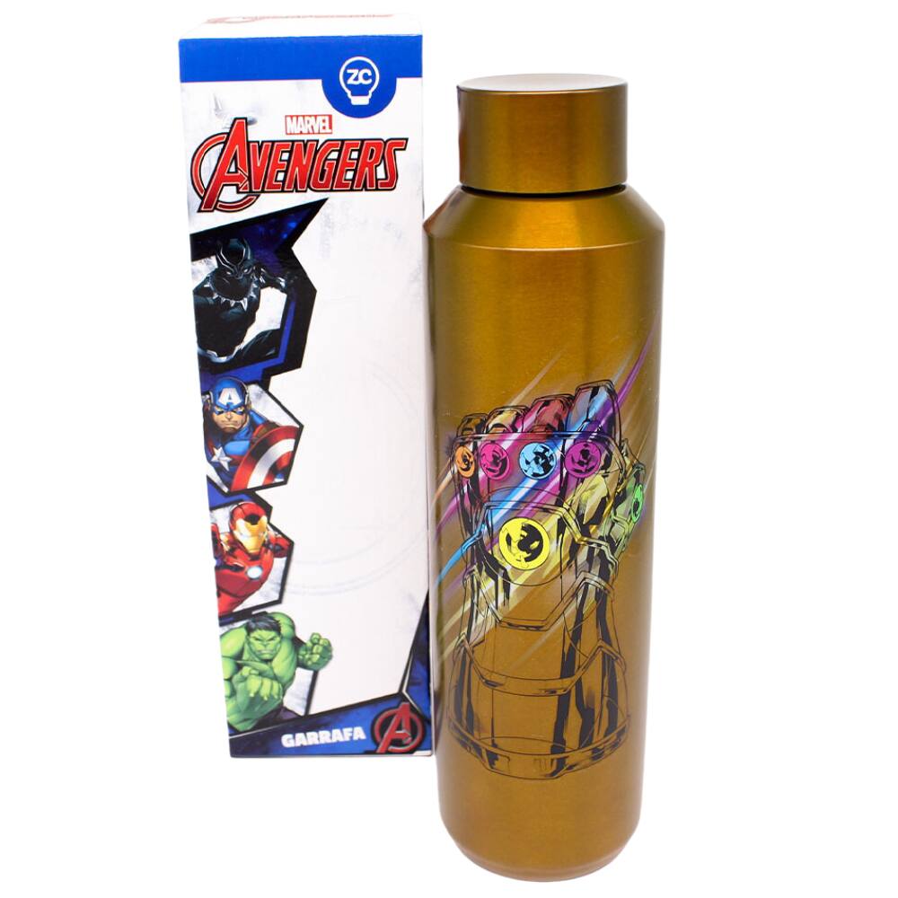 Garrafa Manopla Infinito Thanos Térmica 6 Horas Ofic. Marvel