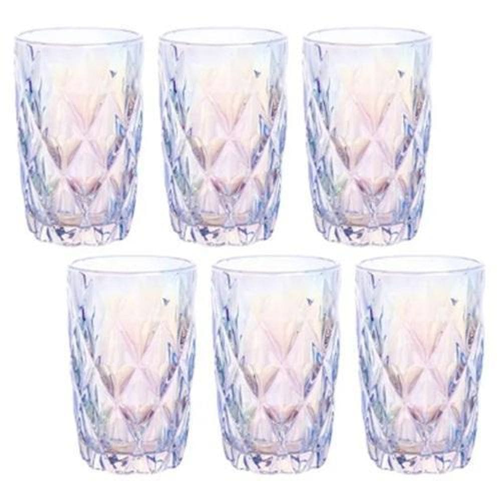 Conjunto Com 6 Copos De Vidro 350Ml Rainbow