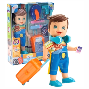 Brinquedo Boneco My Little Collection Vamos Viajar Com Acessorios Boneca Menino Divertoys Ref-8184