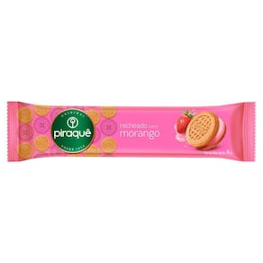 Biscoito Piraquê Recheado Sabor Morango 76g