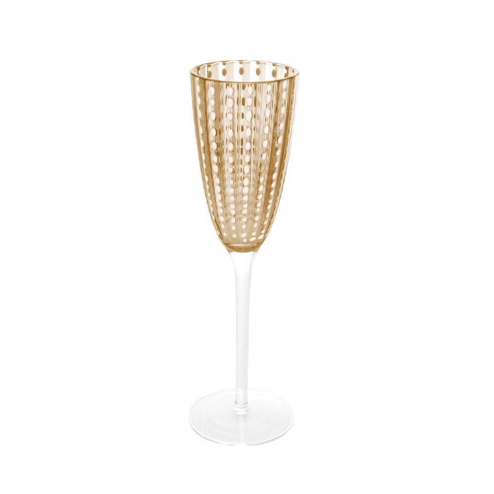 2 Taças Para Champanhe Wolff Orquídea De Vidro Âmbar 200Ml