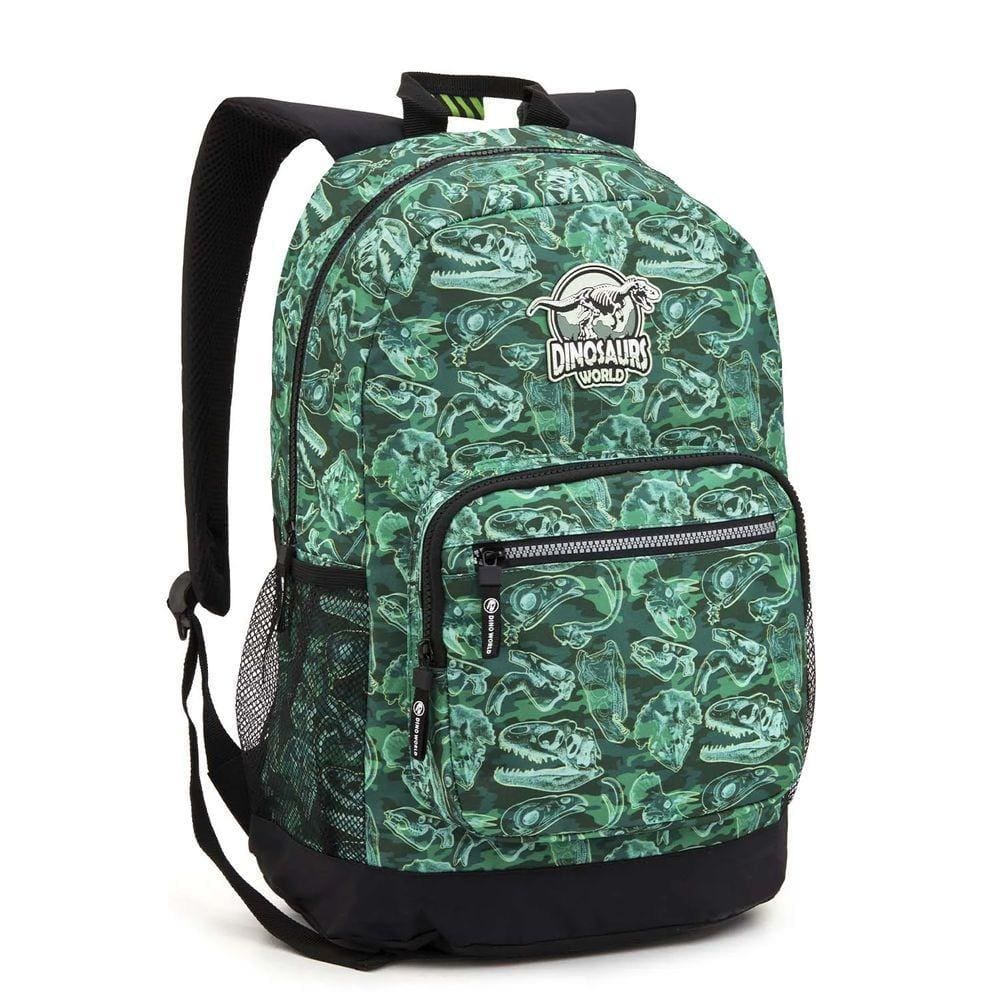 Mochila Masculina Dinossauros - Verde - Seanite