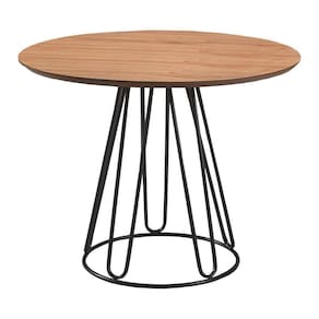 Mesa De Jantar Rubi Cinamono Com Base De Metal Preto 1,20 M