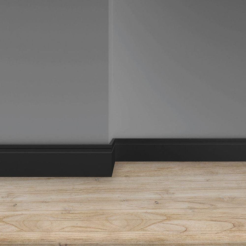 Rodape De Eva Autocolante Preto Meu Rodape Rp16 10X1cm 5M