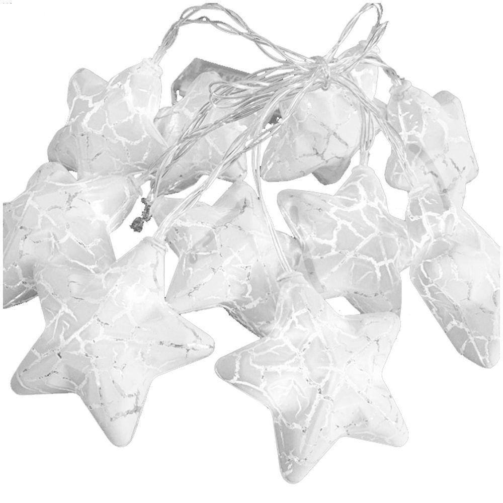 Cordão Iluminado Estrelas Luz Colorida 10 Leds Natal Decoração