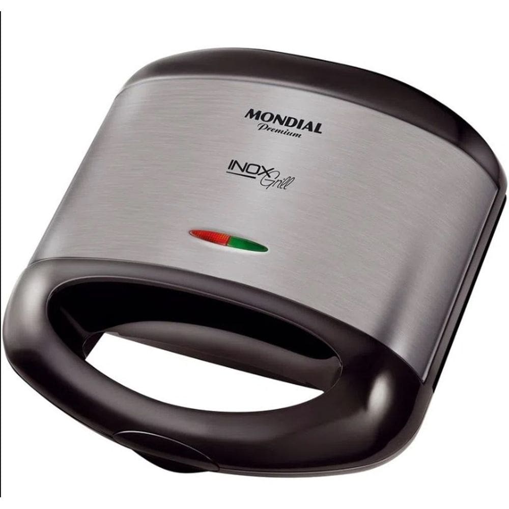 Sanduicheira Grill Mondial Premium S-07 Preta e Inox 800W - 220v