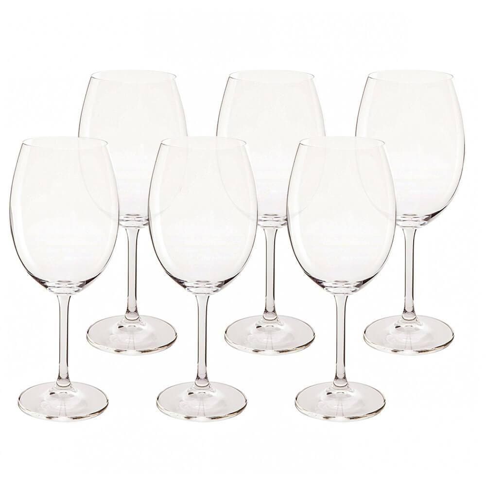 Conjunto de Taças de Vinho Bohemia Cristal 6 peças 580ml 4S032/580