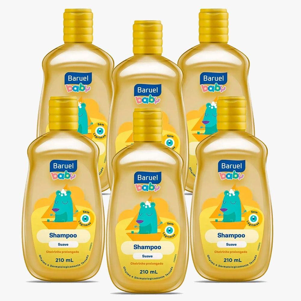 SHAMPOO BARUEL BABY SUAVE 210ML - com 6 unidades