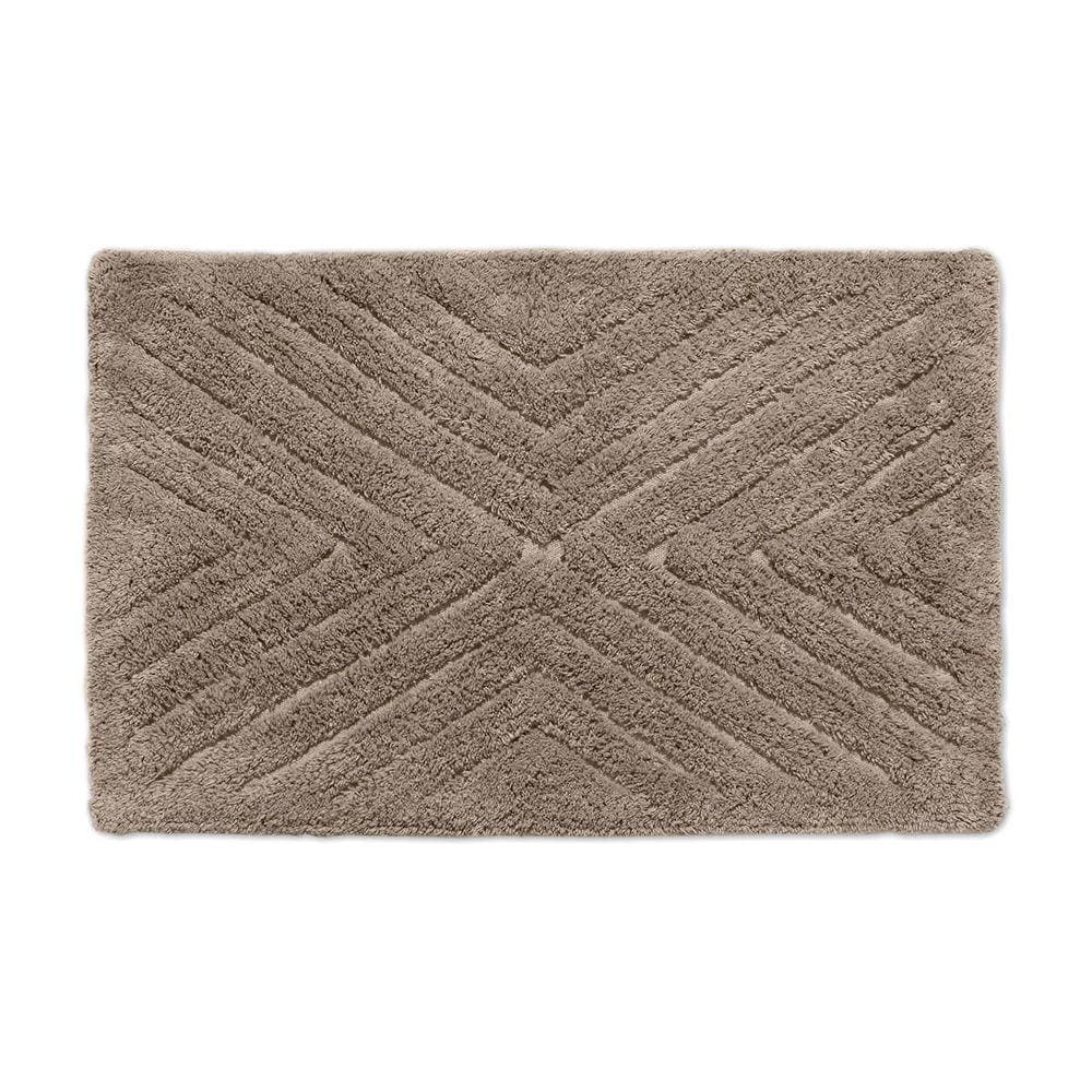 Tapete Antiderrapante Zig 40x60 100% Algodão Bege Buettner
