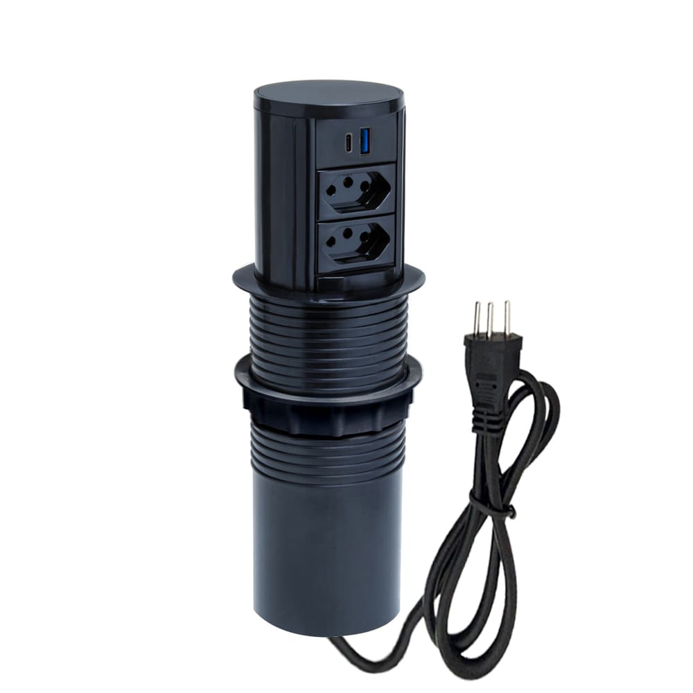 Torre Multiplug Automático 2 Tom 10a + 2usb (a+c) + Indução
