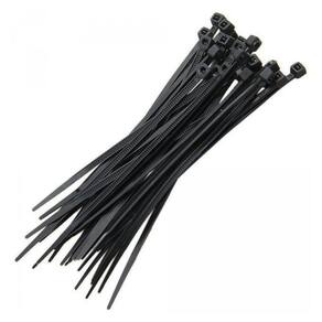 Abraçadeira De Nylon Preto 50 Uni Cinta Plastica Gato