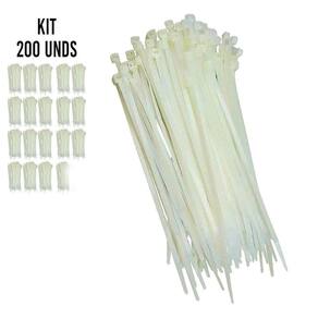 Abraçadeira De Nylon 2000 Unds Branco Cinta Plastica Enforca