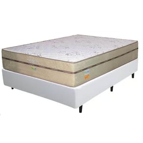 Base Box com Colchão Toronto Ecotec Casal Molas Ensacadas 62x188x138 Cor Branco
