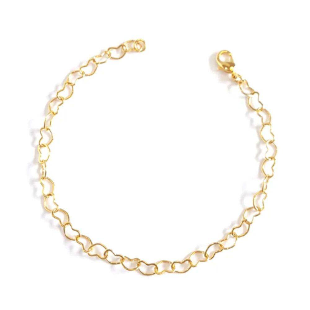 Pulseira Coração - Banhado em Ouro 18k
