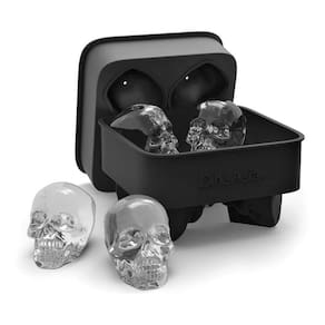 Forma De Gelo Silicone Caveira Bebida 3d Whisky Chocolate