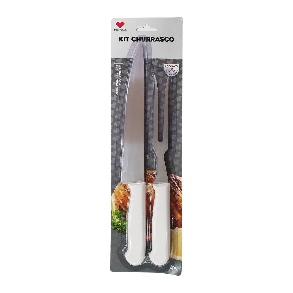 Kit Churrasco 2 Peças Faca e Garfo
