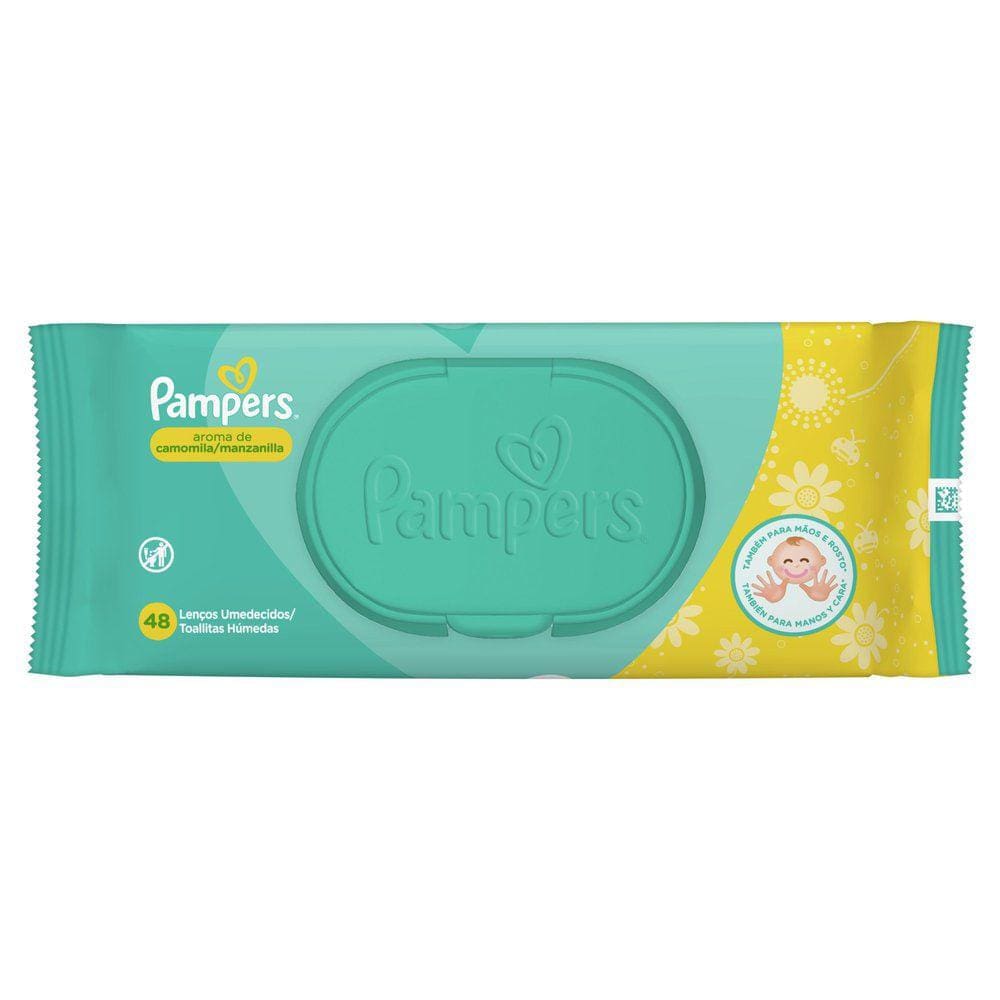 Lenços Umedecidos Pampers Aroma de Camomila 48 Unidades