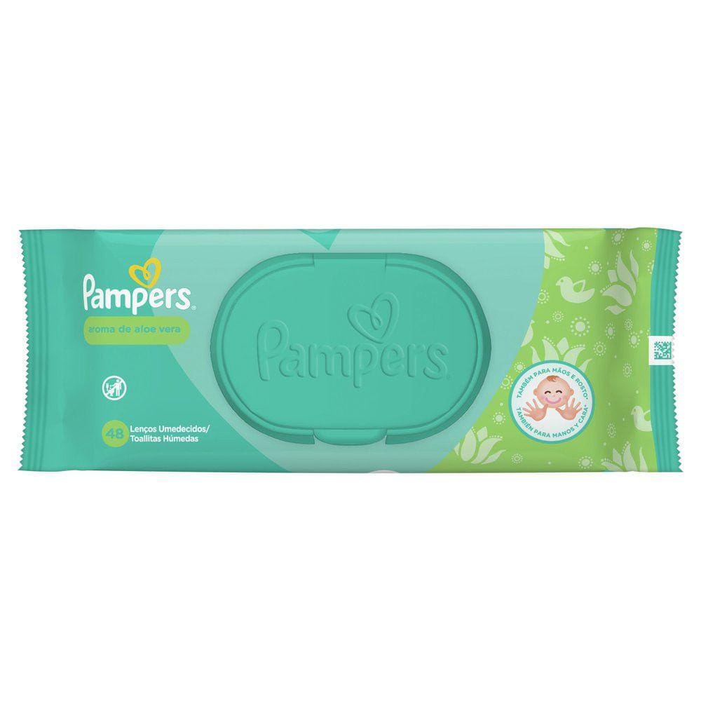 Lenços Umedecidos Pampers Aroma de Aloe Vera 48 Unidades