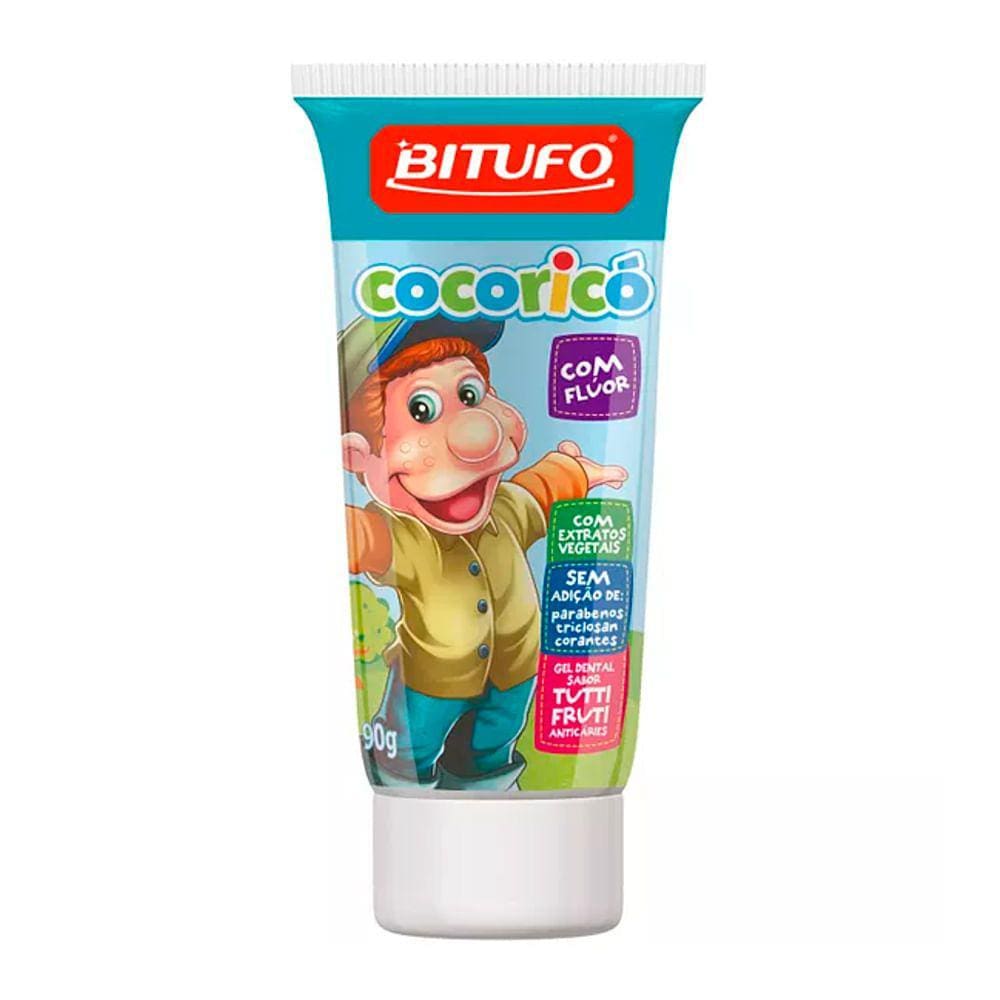 Gel Dental Infantil Cocoricó com Flúor Tutti-Frutti 90g