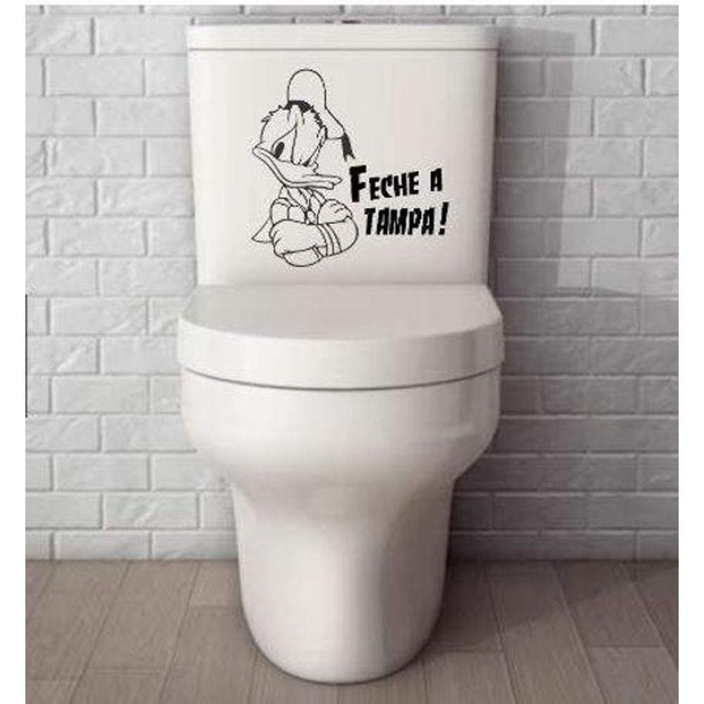 Adesivo Para Vaso Sanitário Feche A Tampa - Pato Donald