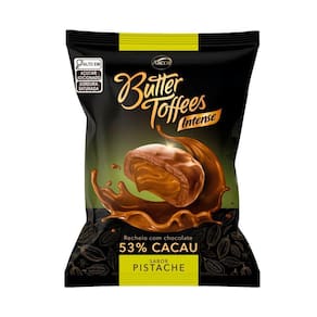 Balas Arcos Butter Toffees Intense Pistache 53% Cacau 90g