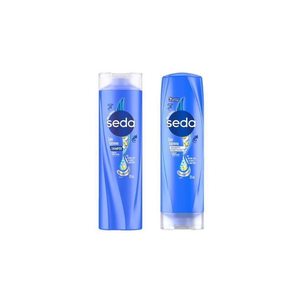 Kit Shampoo+Condicionador Seda 325Ml Liso Extremo