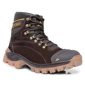 Bota Masculina em Couro com Solado Especial Durabilidade e Elegância em Cada Passo Marrom