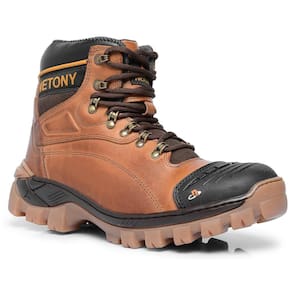 Bota Masculina em Couro com Solado Especial Durabilidade e Elegância em Cada Passo Cobre