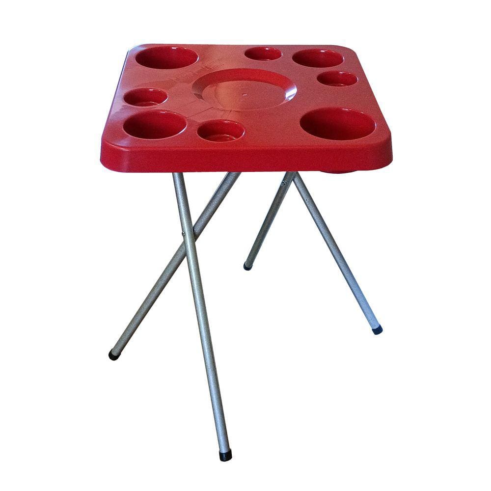 Mesa Petisqueira Desmontável/Dobrável Vermelha Elegante Plus