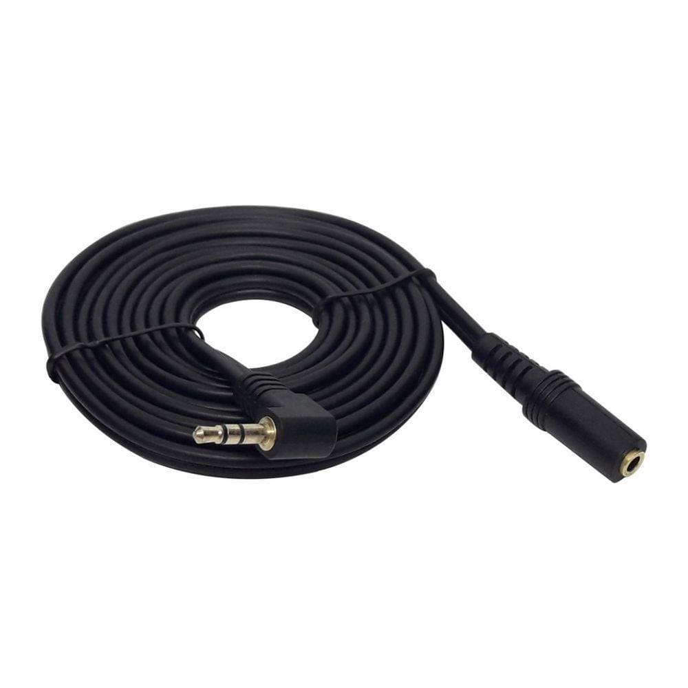Cabo P2 Extensor - P2 Estereo + J2 Estereo 1.8m - Niquel
