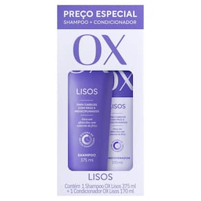 Kit Shampoo OX Lisos 375ml + Condicionador 170ml