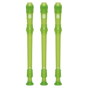 Kit 3 Flautas Doce Soprano Germânica Em C YRS-20G Verde Yamaha