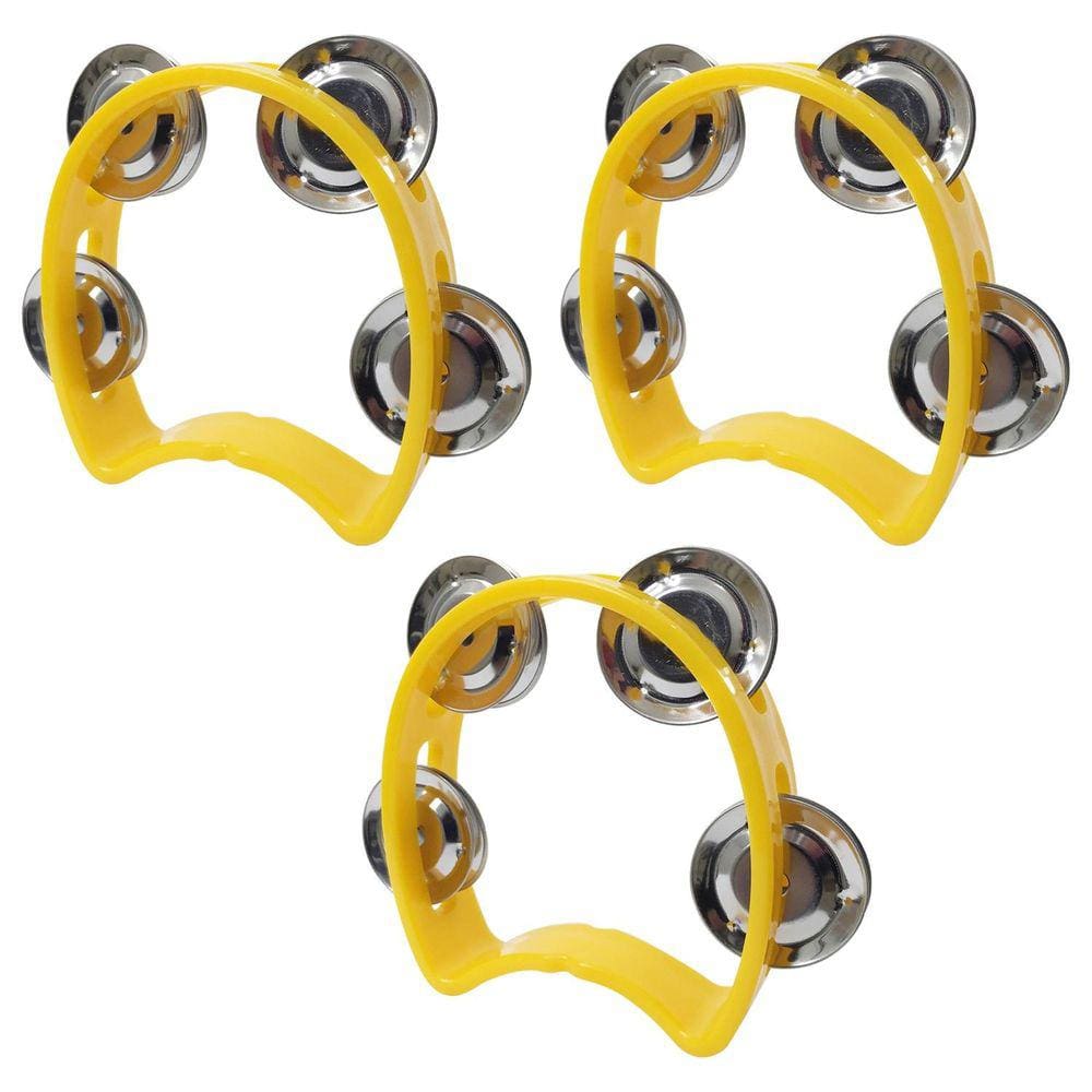 Kit 3 Pandeiros Meia Lua Infantil Amarelo New York
