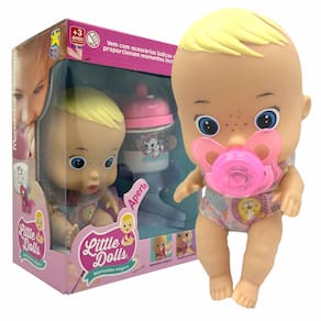 Boneca Little Dolls Mamazinho Magico Chupeta Que Brilha Brinquedo Bebê Divertoys