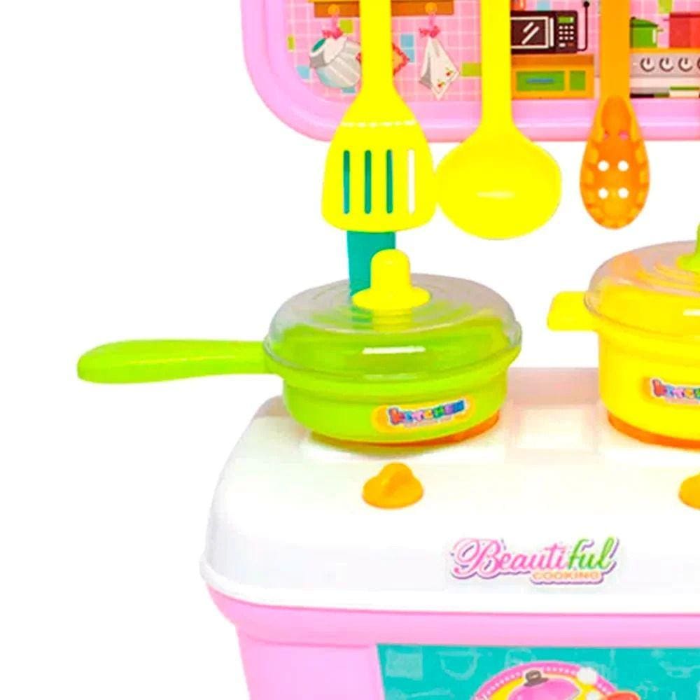 Mini Carrinho Da Cheff Com 06 Peças Bel Brink.