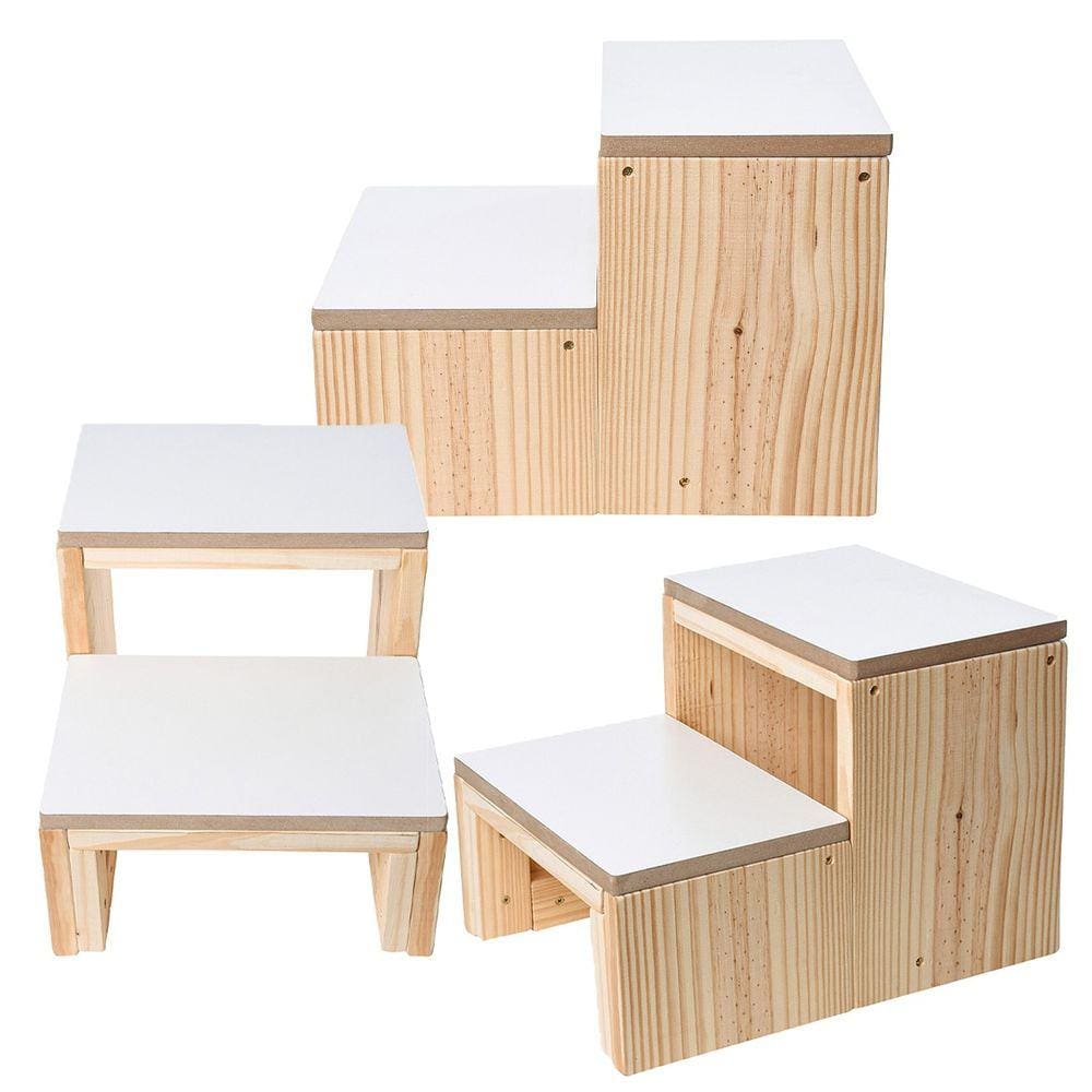 Escada Infantil Madeira Maciça Montessori Dobravel Qualidade
