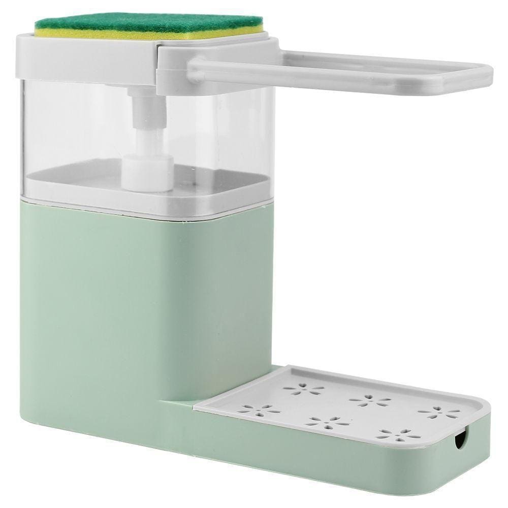 Dispenser Multifuncional Porta Detergente E Bucha Verde