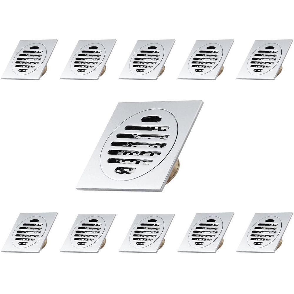 Ralo Click Inteligente Anti Odor Inseto Kit 11 Uni Banheiro Varanda Lavabo Aço Inox 10x10