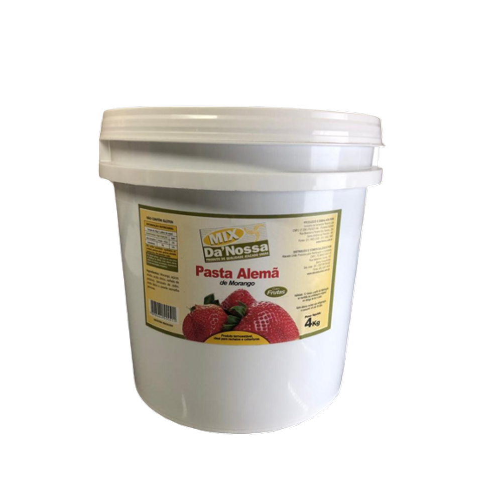 Pasta Alemã Morango 4kg - Da Nossa