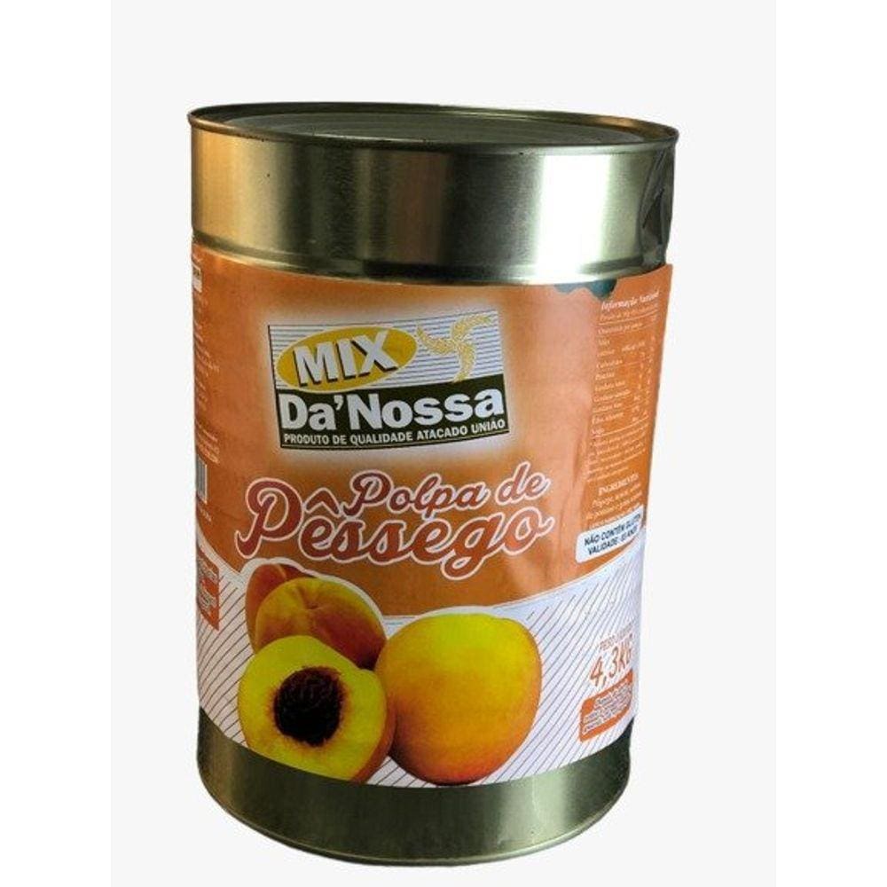 Polpa De Pêssego 4,3kg - Da Nossa
