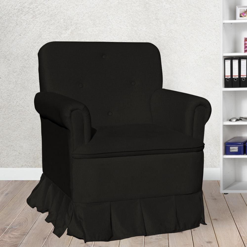Poltrona Amamentação Laura Suede Preto - LM DECOR
