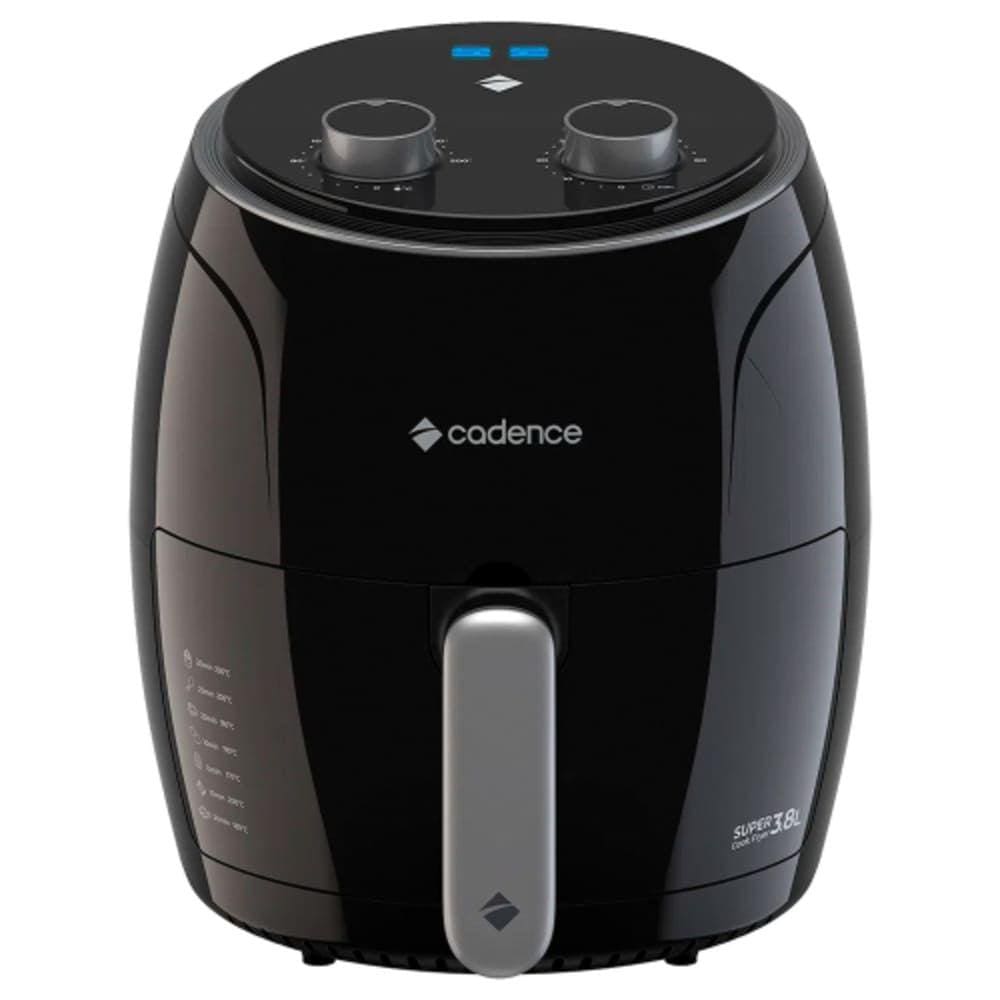 Fritadeira AIR FRYER Cadence Super Cook 3,8L 1300W - FRT410-127  Preto  110 VOLTS