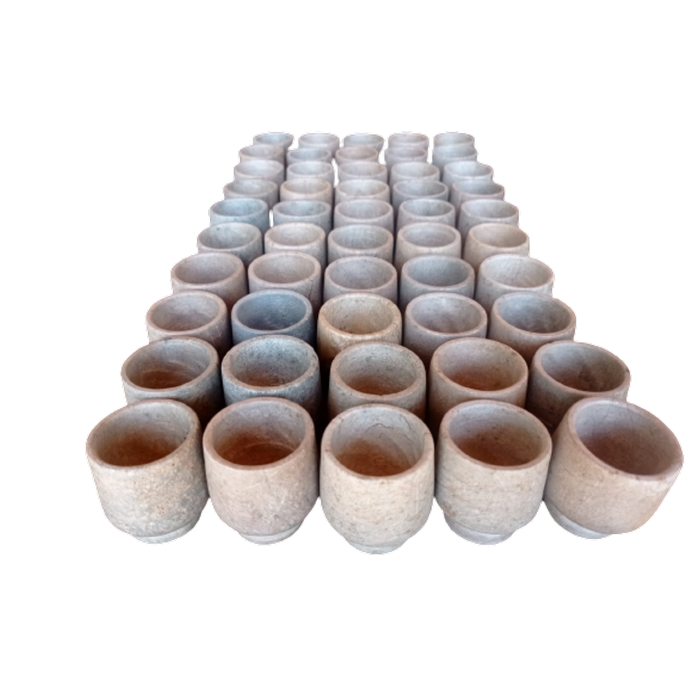 Kit 50 Copinhos em pedra sabão para cachaça, licor e vinho