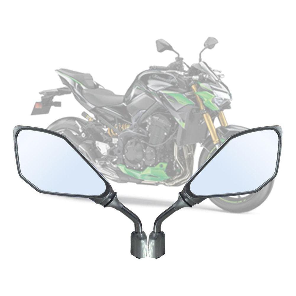Retrovisor Kawasaki Z400 Mini Fixo Convexa Rosca Honda